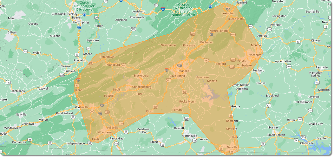 service area map